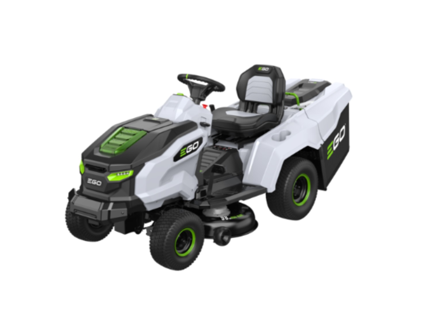 E.GO AKKU RASENTRAKTOR TR3801E-B mit 4x10Ah Akku SET
